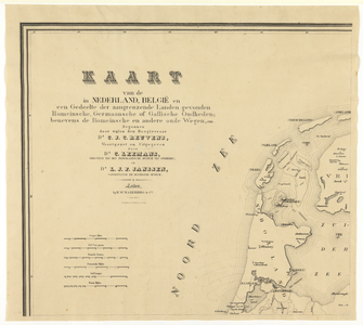 215055 Archeologische kaart van het noordwestelijke deel van Nederland, met aanwijzing van de gevonden Romeinse, ...